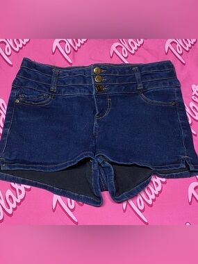 EUC Dark Blue Denim Blue Spice High Waist Shortie Summer Casual Spring Shorts